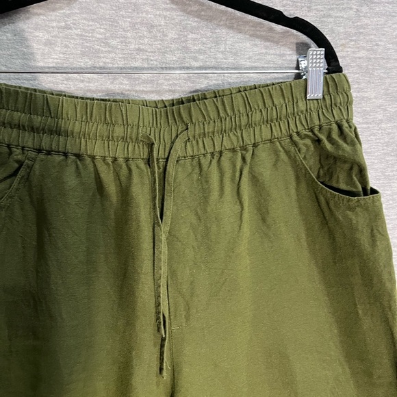 Madewell Green Cargo capri with Elastic Waistband cotton-viscose - Picture 2 of 9